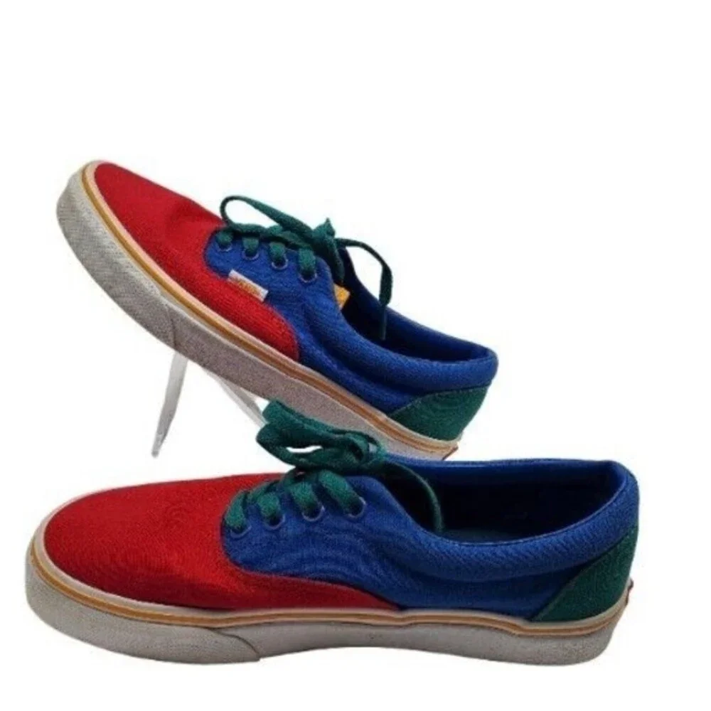 Vans Unisex Off‎ The Wall 500714 Blue/Red/Yellow Shoes Sneakers Size M 5.5 W 7